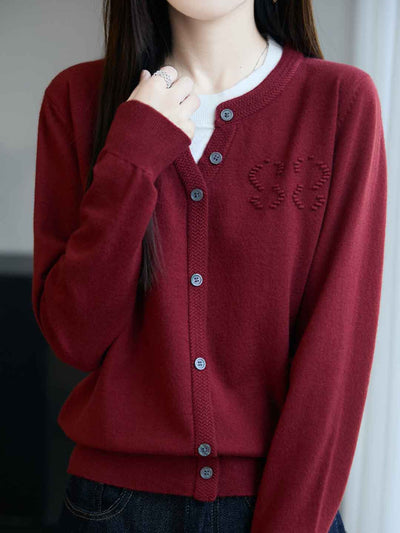 Sophie Casual Crew Neck Mock Two-Piece Pullover Knitted Top