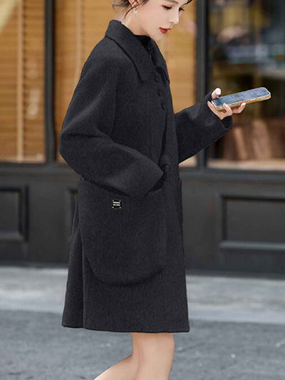 Ava Elegant Lapel Winter Trench Coat