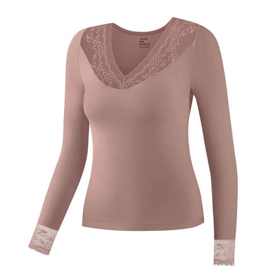 2pcs Women'S Lace V-Neck Tight Underwear Set