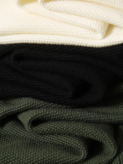 Emily Loose Zipper Solid Color Knitted Cardigan