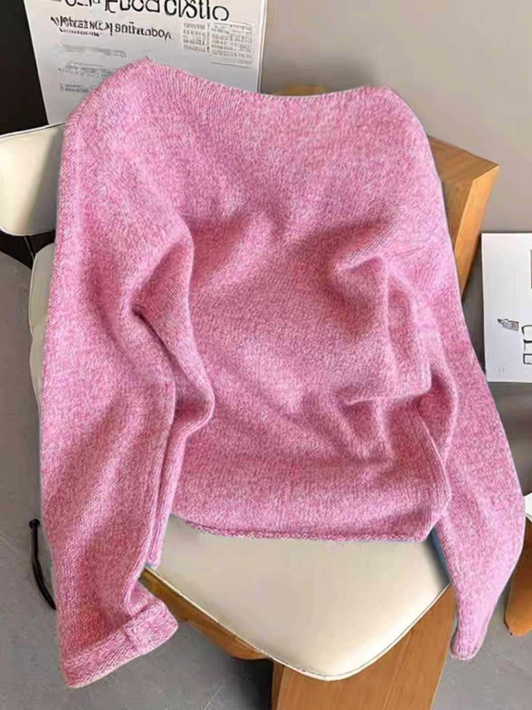 Mia Casual Crew Neck Hollow Knitted Top