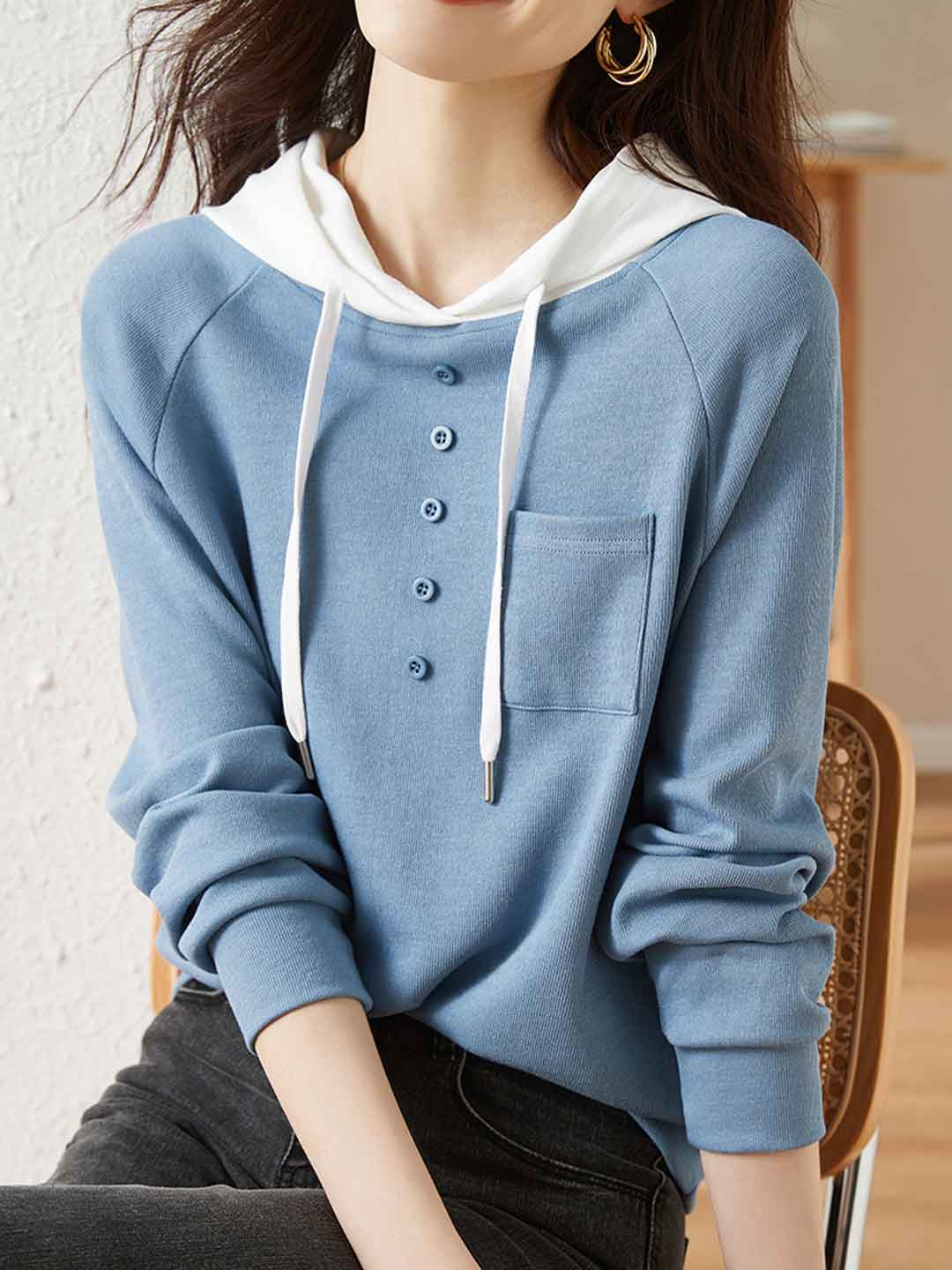 Kylie Casual Pullover Hooded Sweatshirt