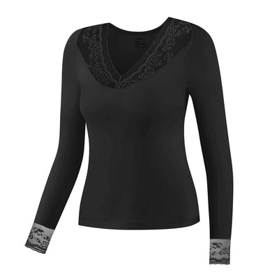 2pcs Women'S Lace V-Neck Tight Underwear Set