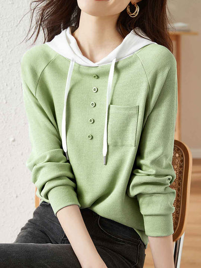 Kylie Casual Pullover Hooded Sweatshirt