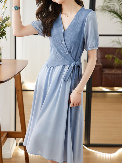 Brooke Retro Paneled Asymmetric Dress