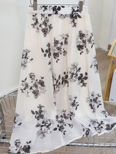 Ava Elegant Floral Printed Skirt