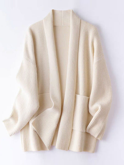 Emily Classic V-Neck Thick Knitted Coat