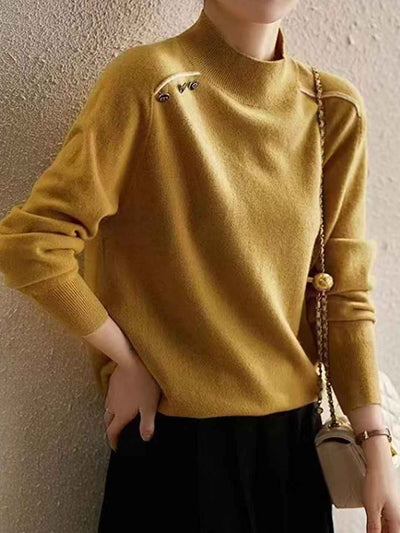 Madeline Casual Turtleneck Knitted Top