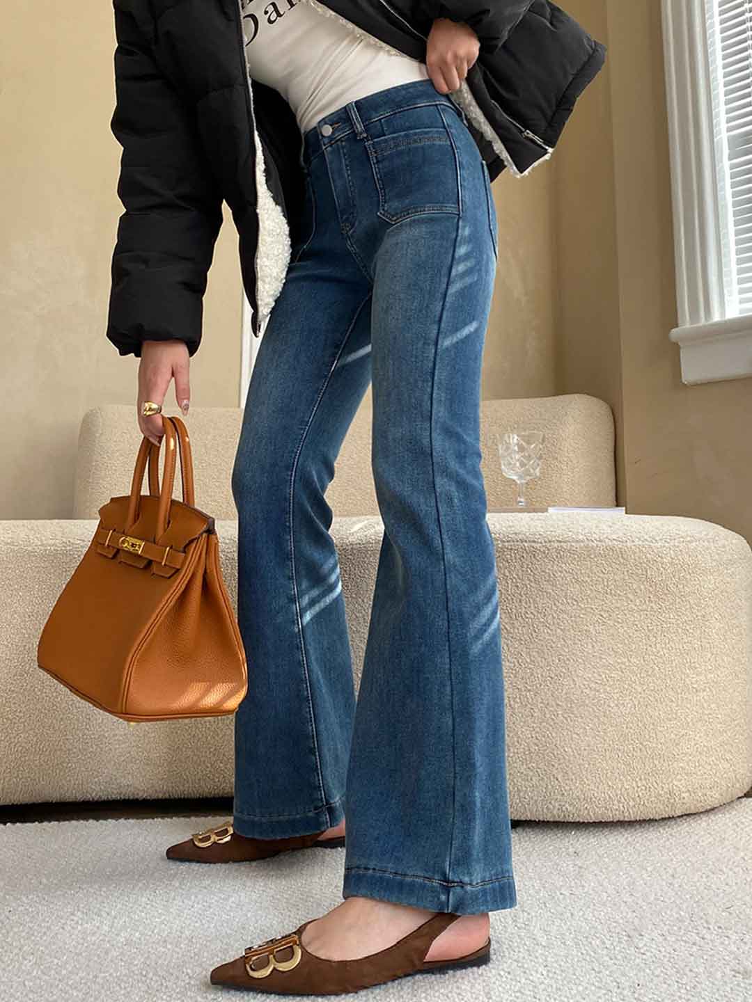 Sophia Classic Flared High-Waisted Jeans