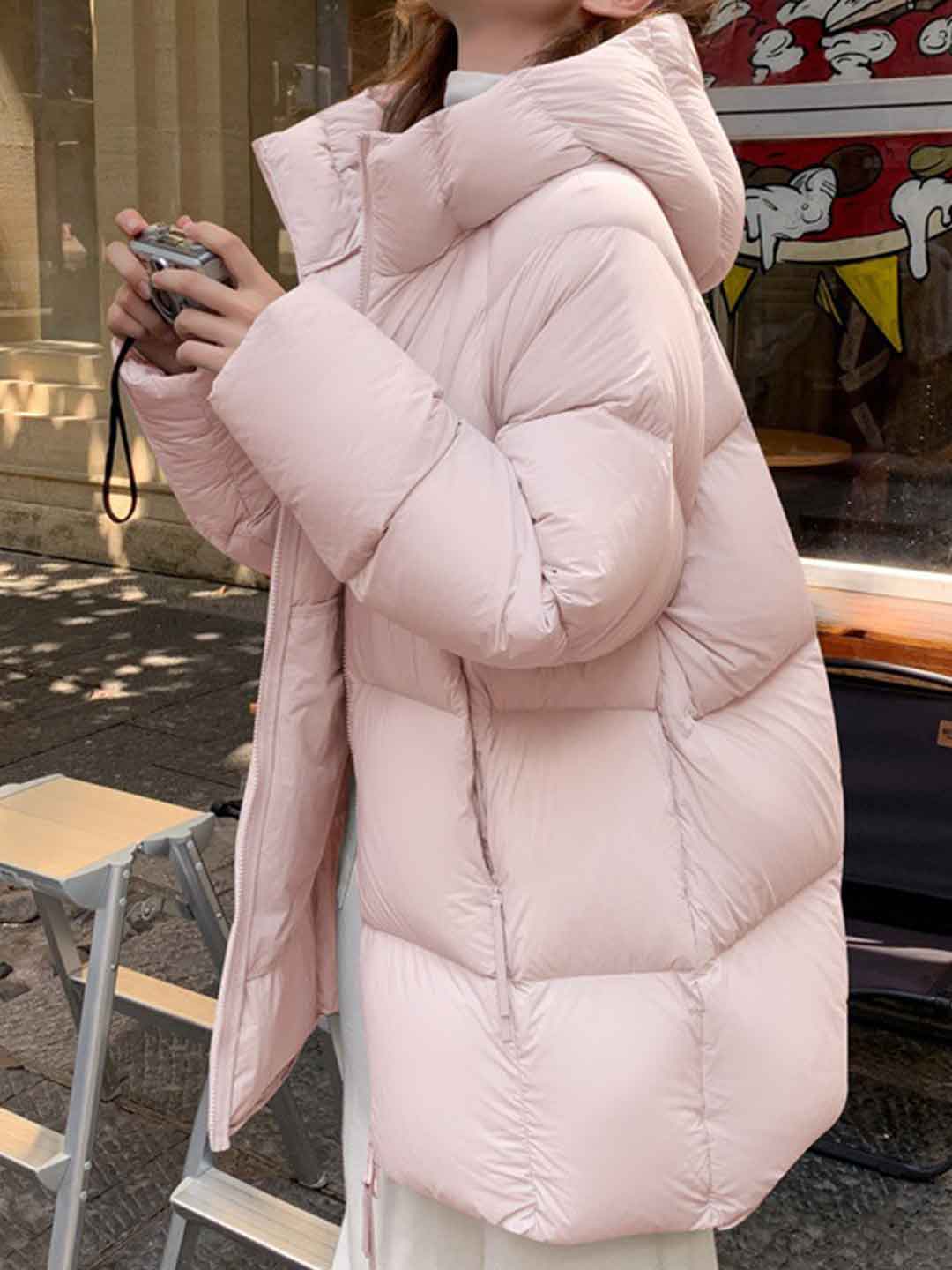 Natalie Classic Solid Color Winter Coat