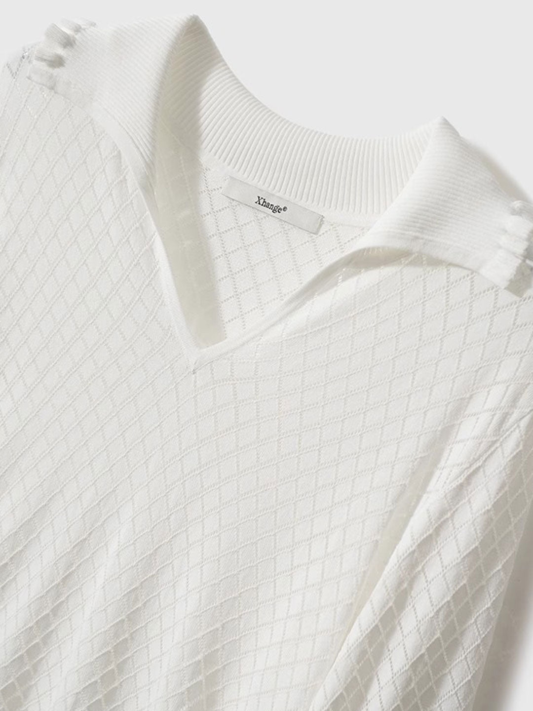 Ashley Classic V-Neck Hollow Solid Color Knitted Top