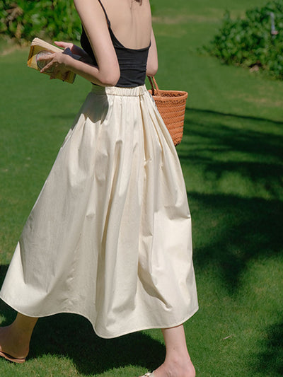 Sarah Retro Pleated Puffed Skirt