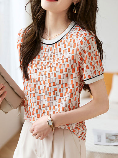 Brianna Casual Color Contrasted Top