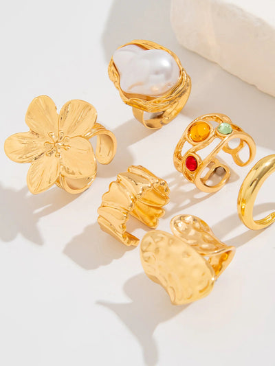 Six-Piece Statement Ring Set