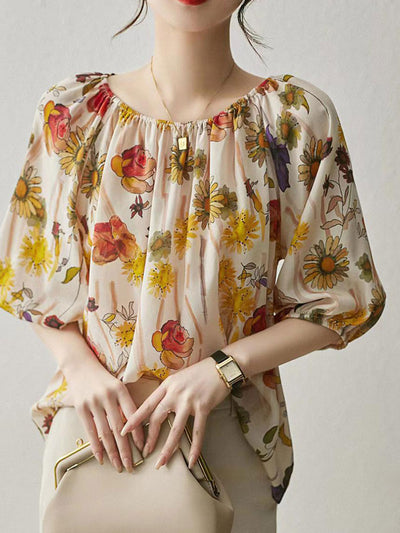 Ava Classic Off-shoulder Printed Top