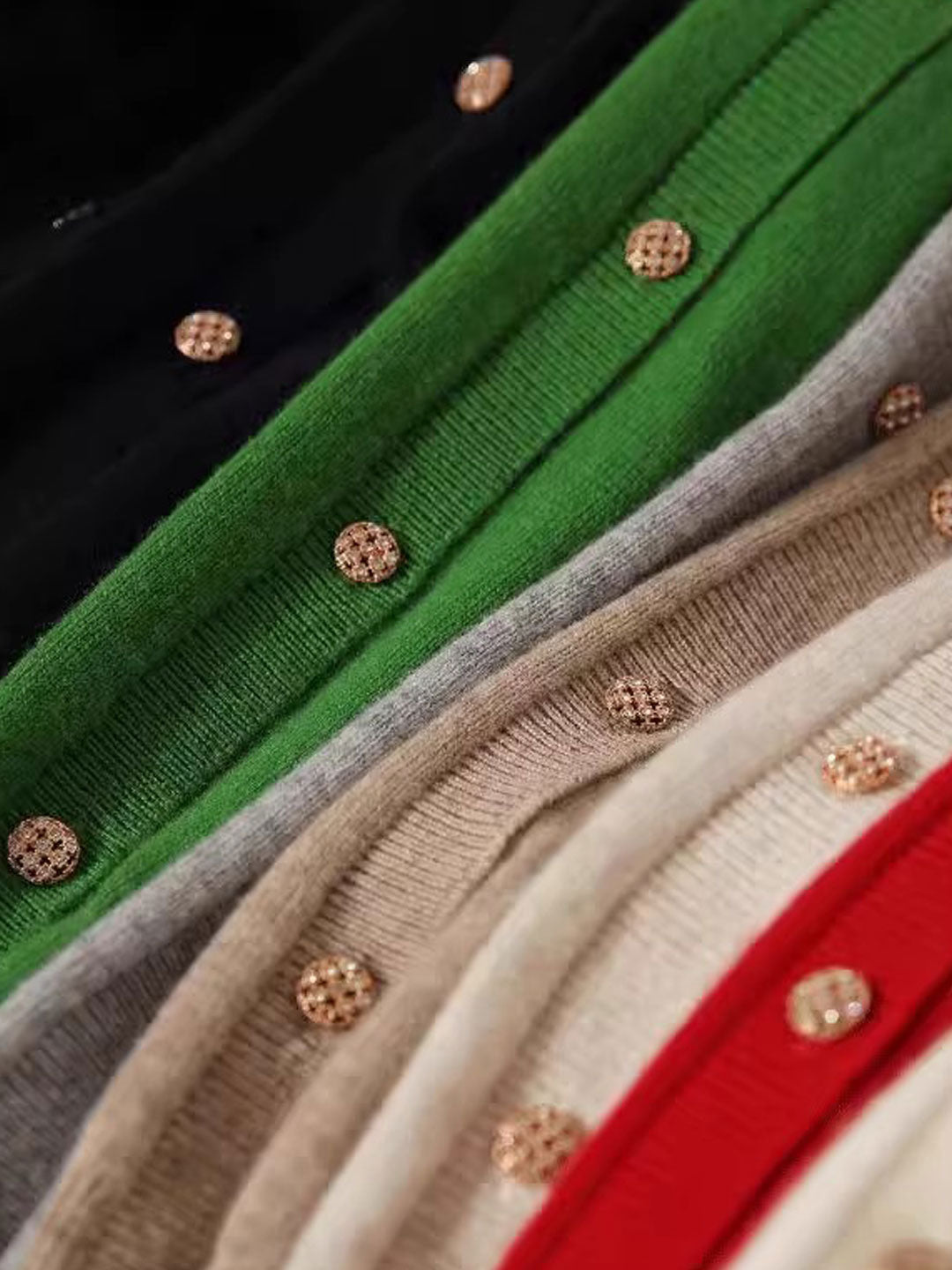 Sophia Classic Crew Neck Solid Color Knitted Cardigan