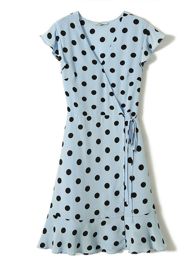 Ashley Classic Polka Dot Printed Dress