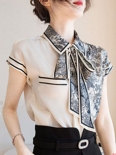 Sophia Classic Satin Printed Shirt