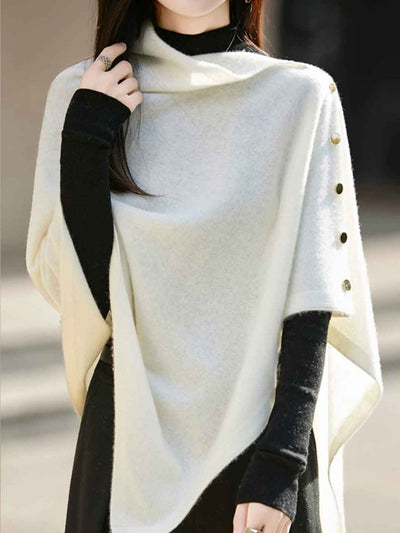 Sarah Daily Irregular Knitted Shawl Sweater Scarf