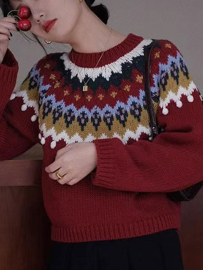 Madison Retro Crochet Knitted Sweater