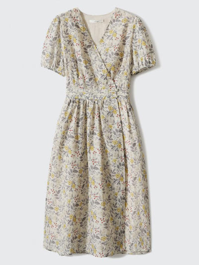 Sophia Vintage Floral Printed Dress