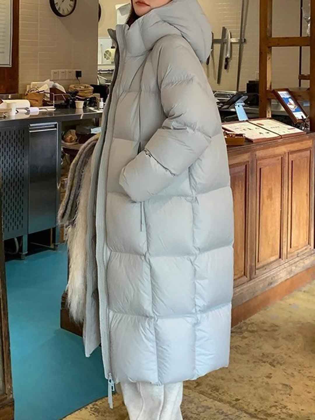 Ella Loose Winter Winter Hooded Coat