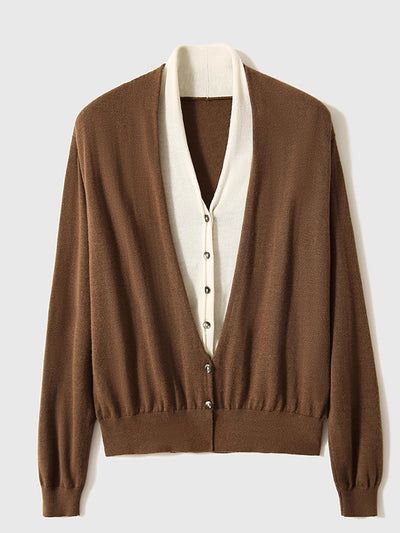 Ruby Classic V-neck Knitted Cardigan Dress Set