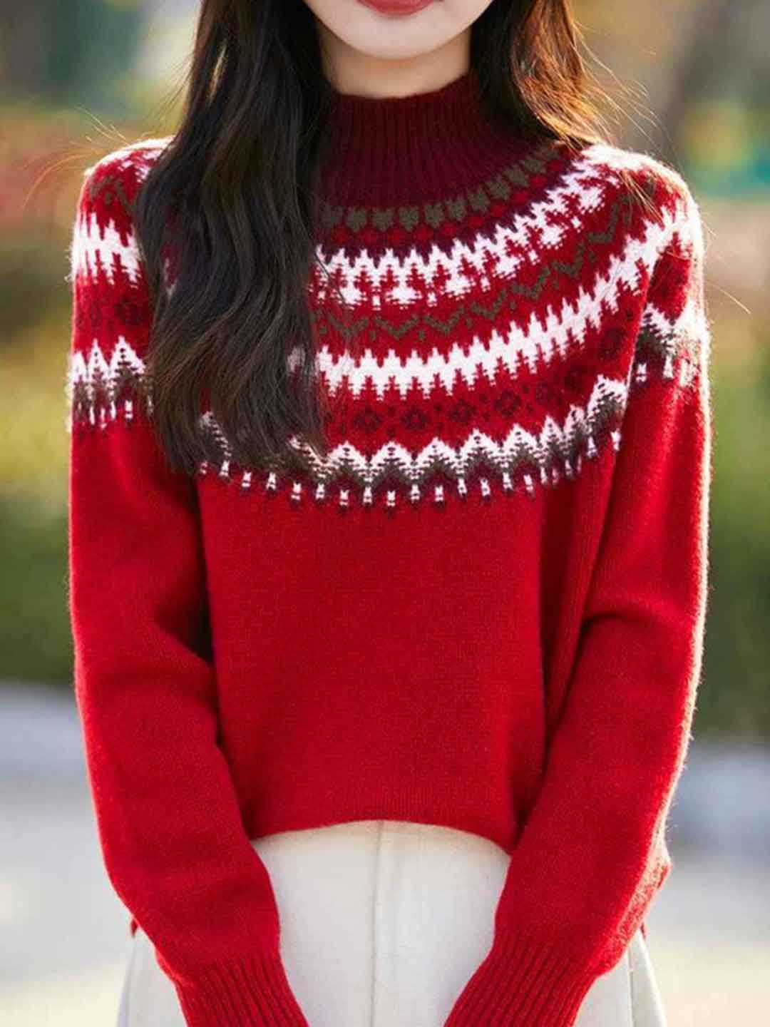 Sophie Classic Turtleneck Knitted Pullover Sweater