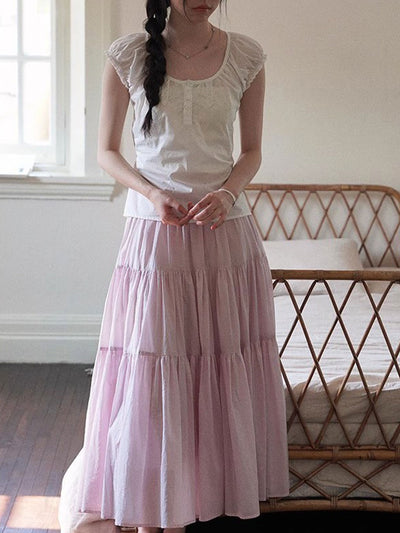 Kylie Retro Crew Neck Embroidered Lace Top