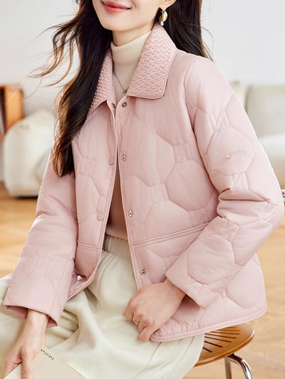 Ella Classic Lapel Solid Color Winter Coat