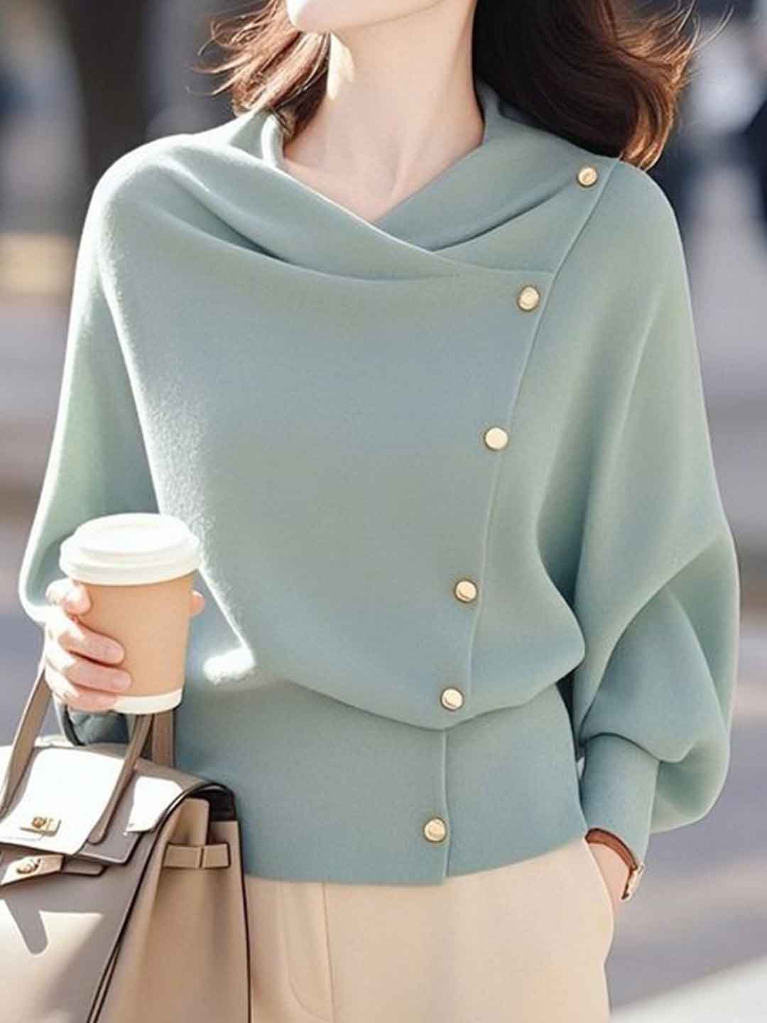 Brianna Loose Swing Solid Color Knitted Top