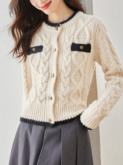 Emma Classic Thickened Knitted Cardigan Sweater