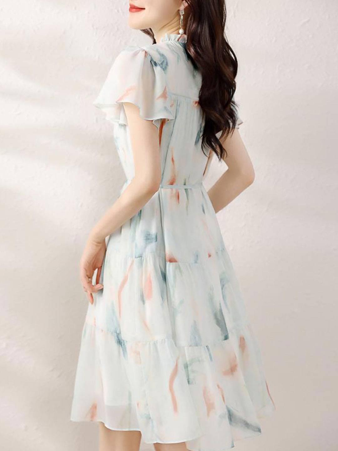 Ava Vacation Chiffon Printted Dress