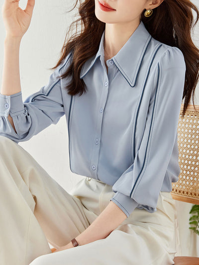 Abigail Classic Chiffon Long Sleeve Shirt