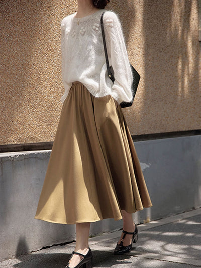 Alexis Loose Crew Neck Pullover Knitted Sweater