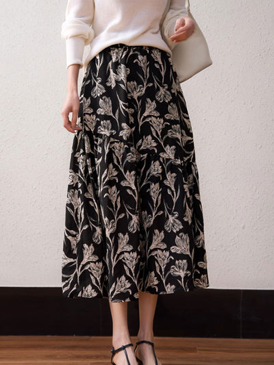 Ava Vacation A-line Floral Printed Skirt
