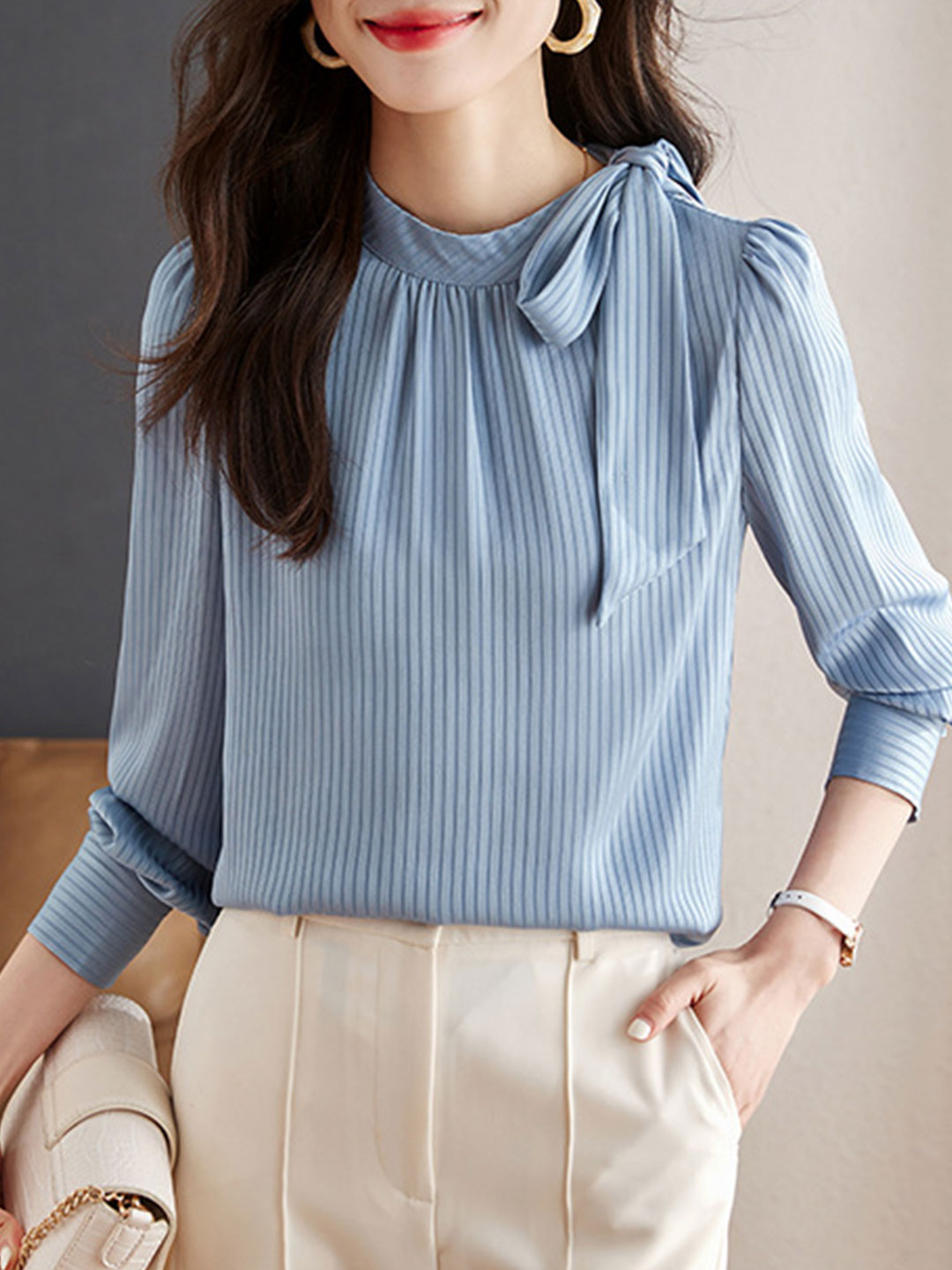 Emma Casual Bow Loose Shirt