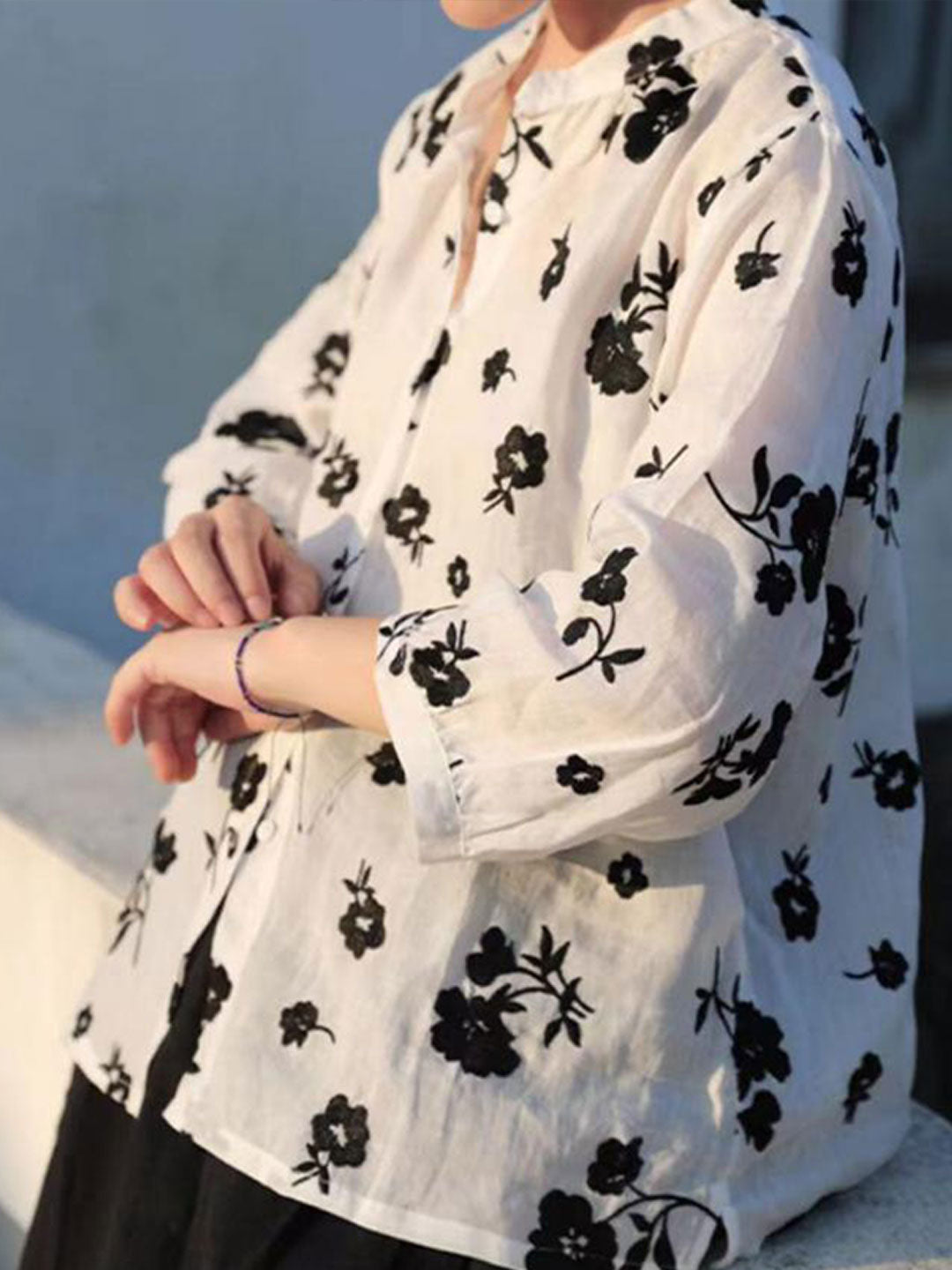 Camila Retro Floral Printed Blouse