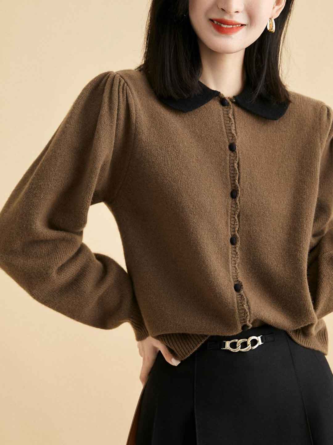 Hailey Classic Lapel Knitted Cardigan