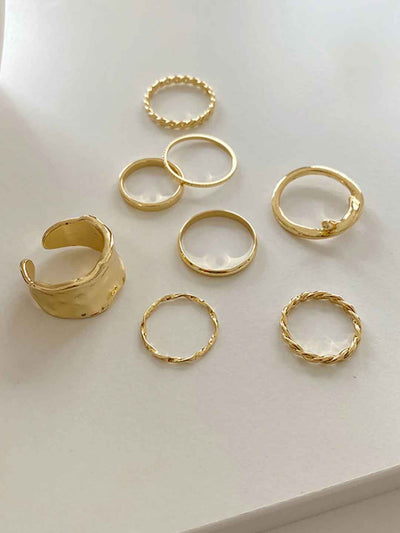 8pcs Simple Ring