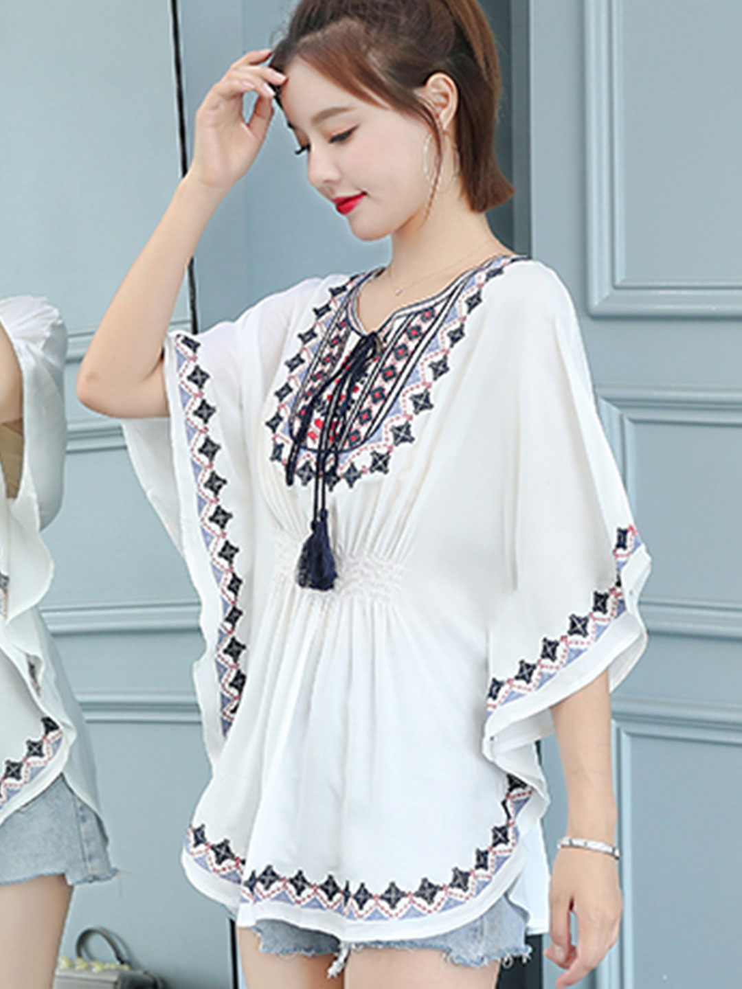 Claire Casual Loose Waist Chiffon Shirt