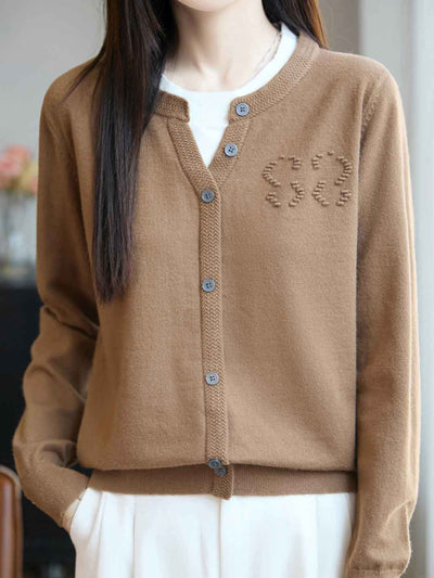 Sophie Casual Crew Neck Mock Two-Piece Pullover Knitted Top