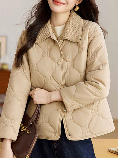 Ella Classic Lapel Solid Color Winter Coat