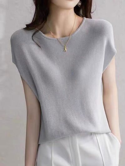 Destiny Elegant Back-Buttoned Knitted Top