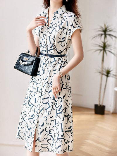 Maria Classic Monogram Printed Dress