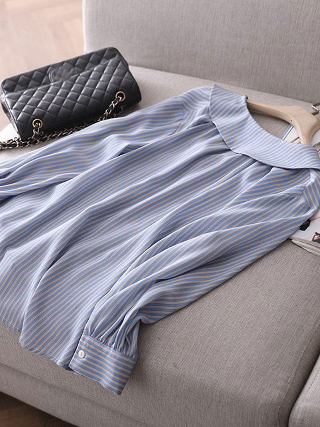 Charlotte Loose V-Neck Chiffon Shirt