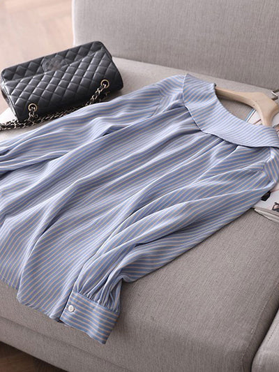 Charlotte Loose V-Neck Chiffon Shirt