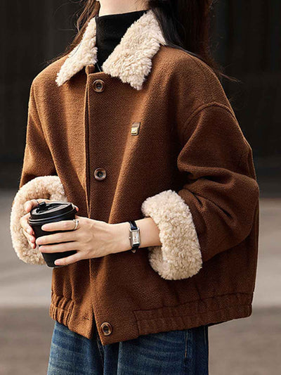 Taylor Classic Lapel Patchworked Winter Coat