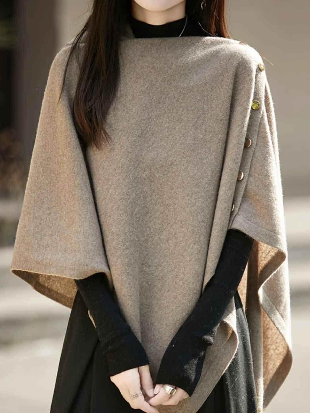 Sarah Daily Irregular Knitted Shawl Sweater Scarf