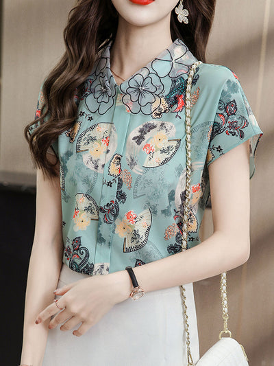 Destiny Elegant Printed Chiffon Shirt